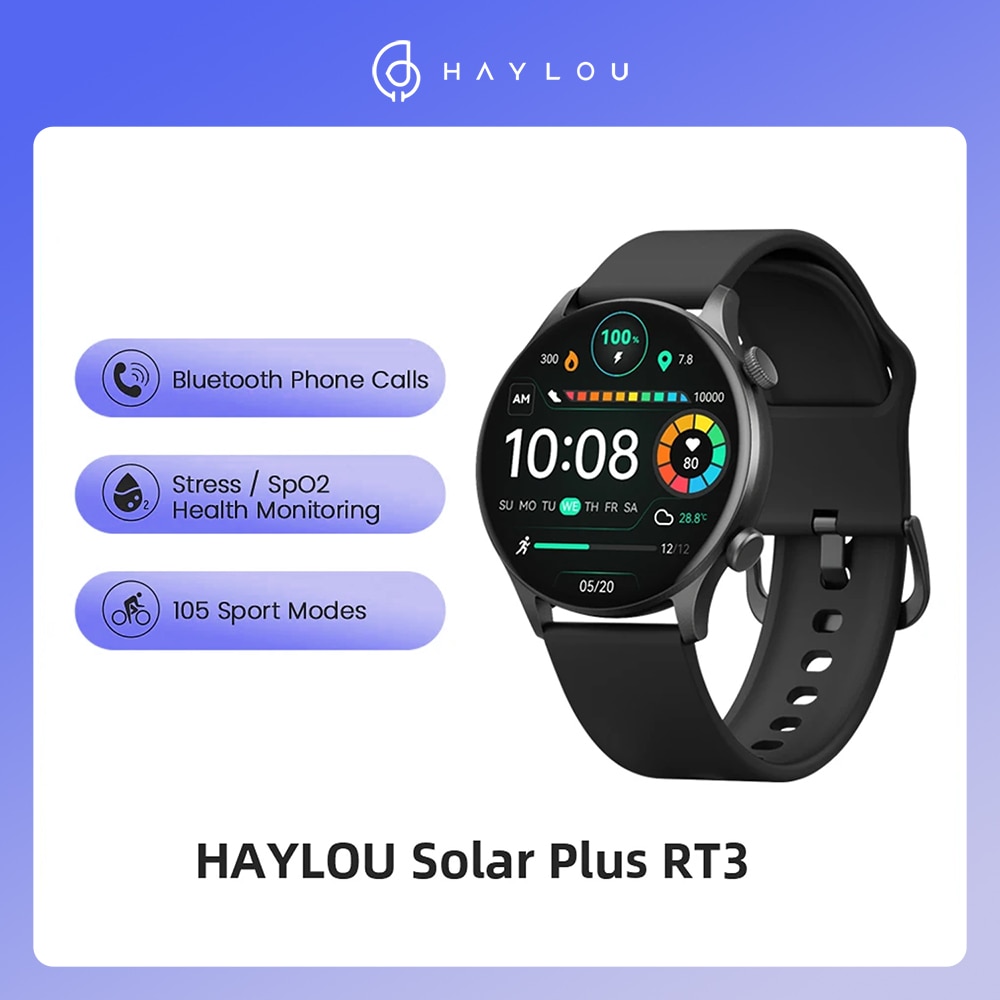 HAYLOU ֶ ÷ RT3 Ʈ  ġ, AMOLED ÷,  ȭ, ǰ , IP68  Ʈġ, 1.43 ġ